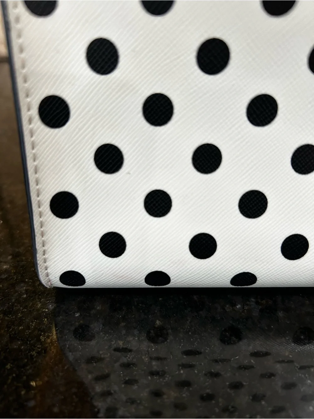 Kate Spade  Black and White Polka Dot Satchel